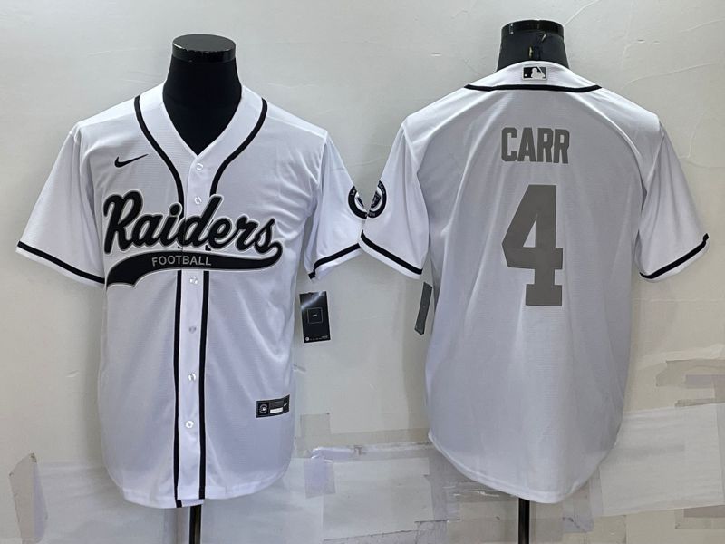 Men Oakland Raiders #4 Carr White 2022 Nike Co branded NFL Jersey->oakland raiders->NFL Jersey